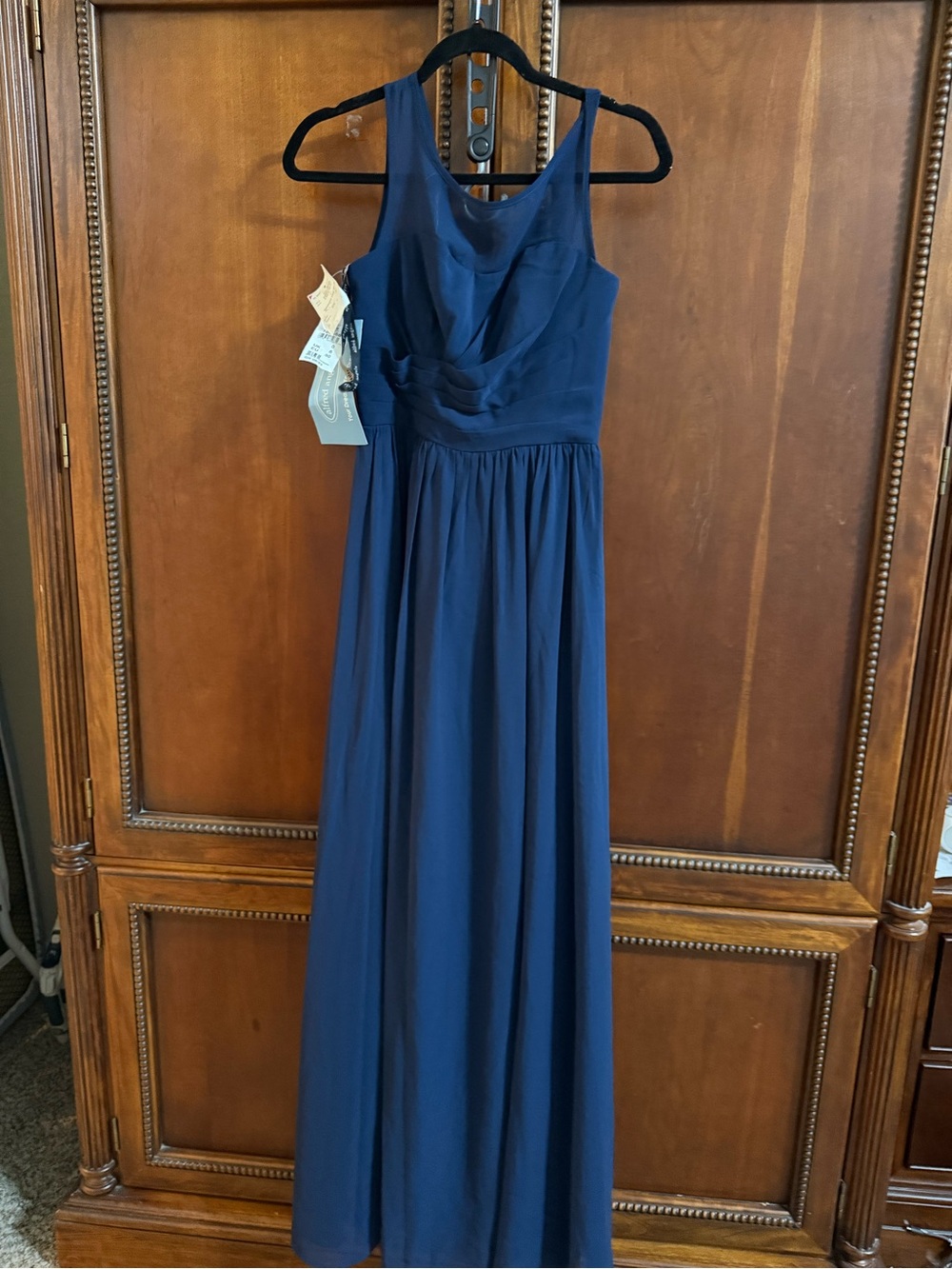 Alfred Angelo Navy Sleeveless Maxi Gown